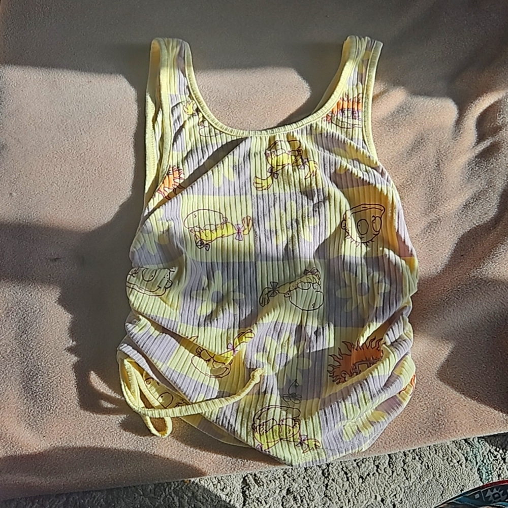 Yellow crop top